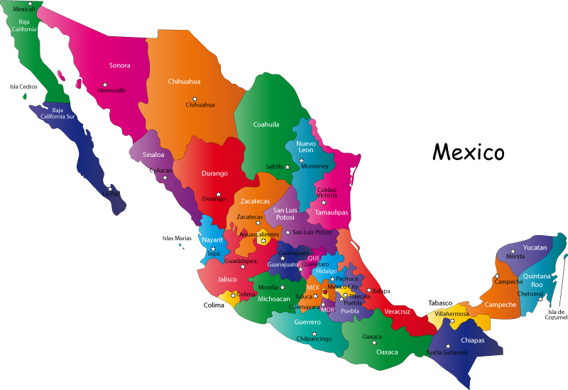 Wallpaper Luphy Hahaha Mexico Map With States