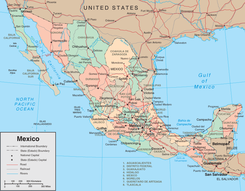 Us Map And Mexico